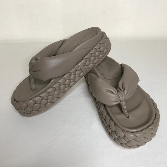 Paloma Barcelo Henry Constance Chunky Braided Platform Thong Sandals Size 38 - Picture 1 of 15